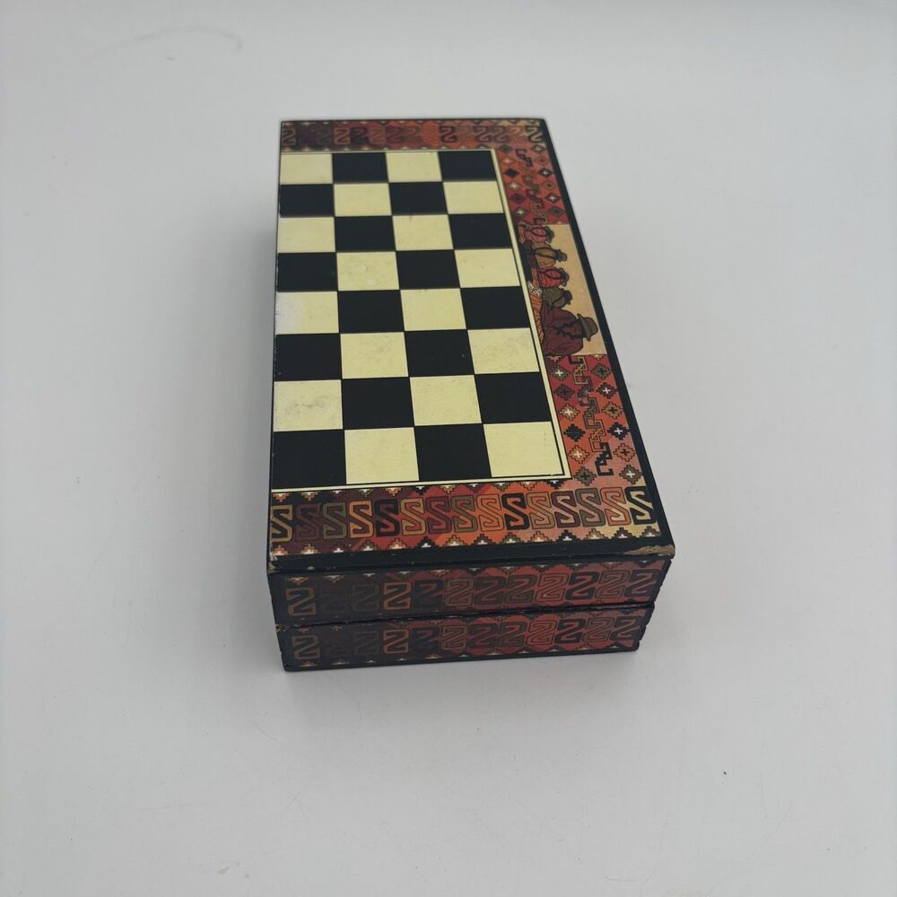 Vintage Peruvian Inca vs Spanish Conquistador Chess Set Complete 31 Pieces